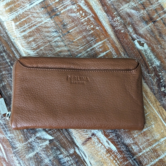Perlina Bags Perlina New York Soft Leather Zip Around Wallet Poshmark